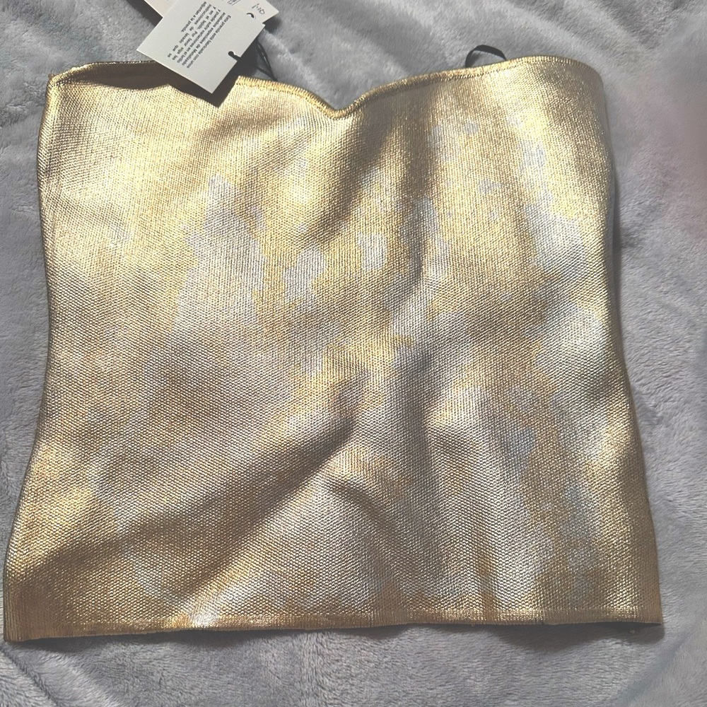 Zara gold tube top